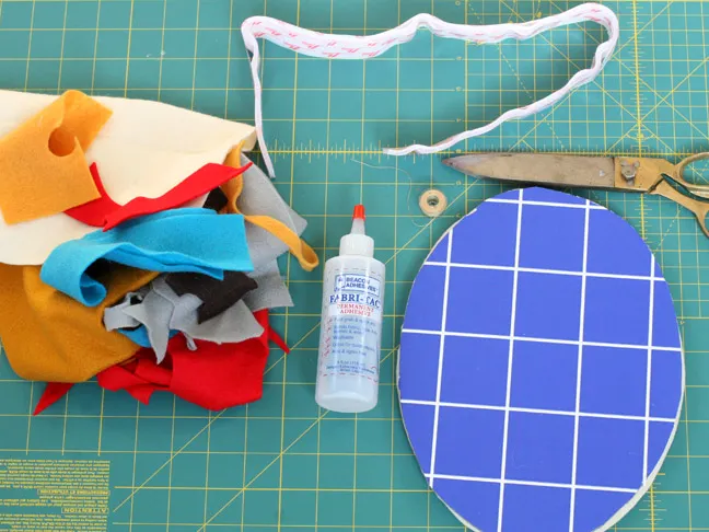 felt scissors fabric glue