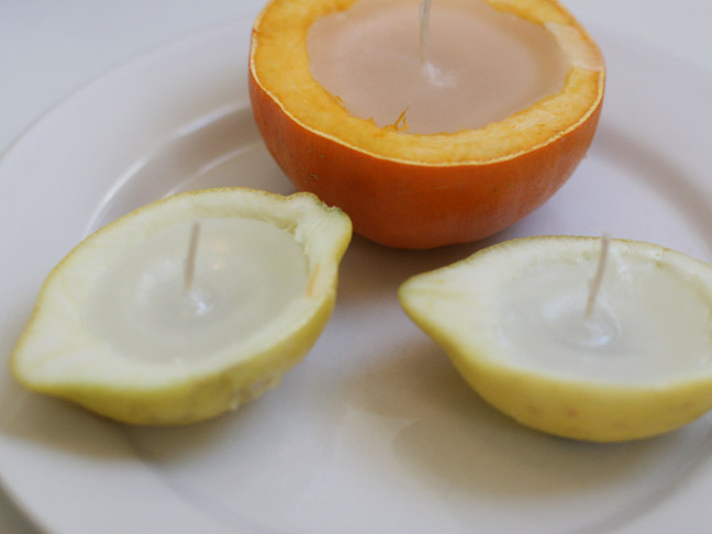 DIY: Pumpkin And Lemon Holiday Candles