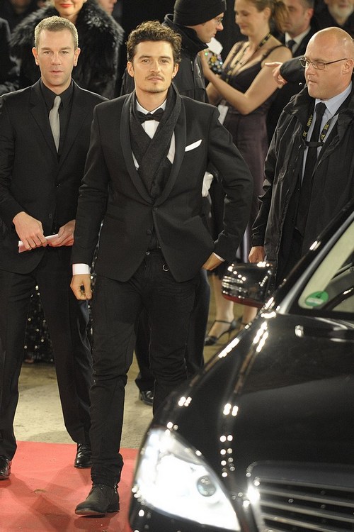 Orlando Bloom, black tuxedo, 