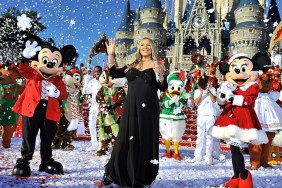 Mariah Carey, black dress, maternity dress, disney