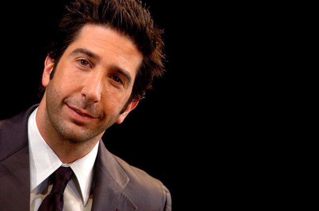 David Schwimmer, gray suit, tie