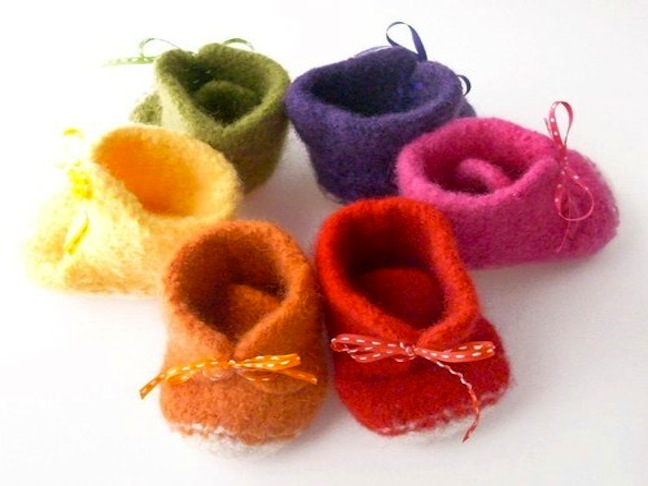 ETSY FELTED BABY SHOES