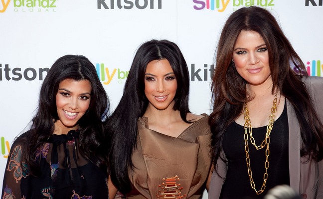 Kourtney Kardashian black and brown blouse