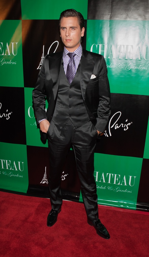 Scott Disick, purple tie, suit