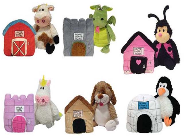 Happy Nappers-Pillow Pets With A House