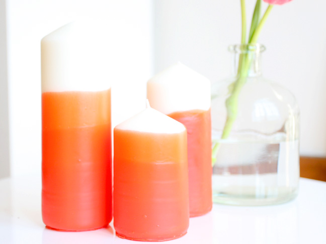 DIY Mother’s Day Gift: Ombre Dipped Candles
