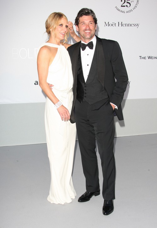 Patrick Dempsey tuxedo Jill Fink white dress white gown