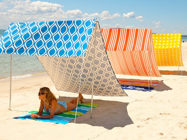 A Simple & Stylish Solution For Staying Cool On The Beach