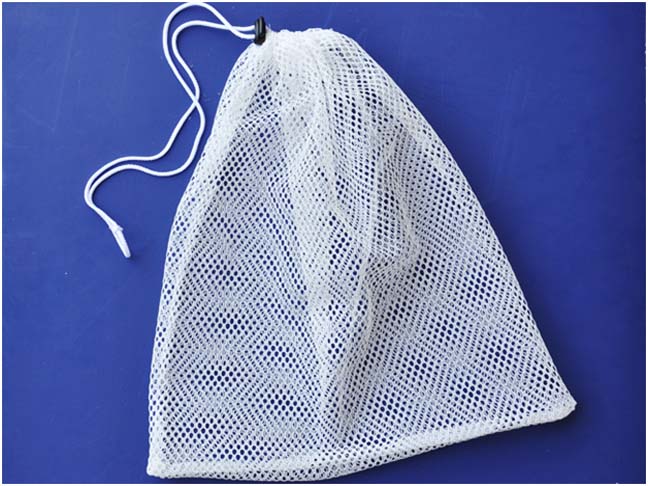 diy mesh bag with cord