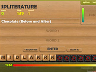 spliterature word game