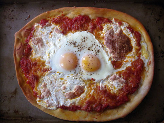 Pizza With a Fried Egg