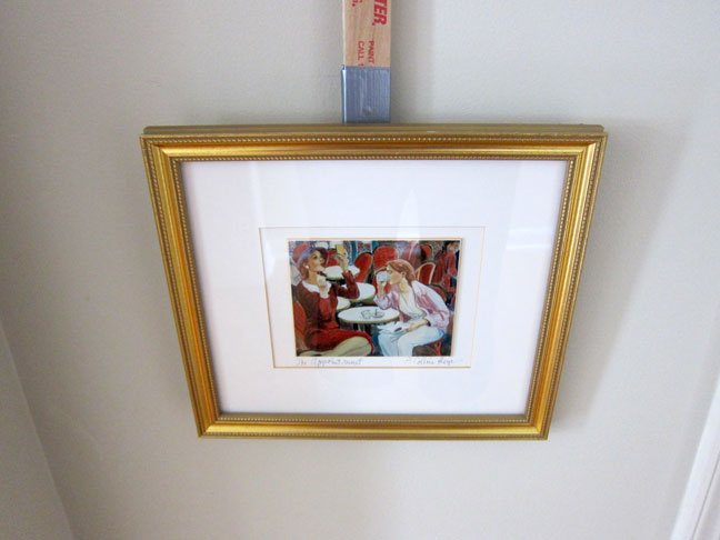 gold picture frame art