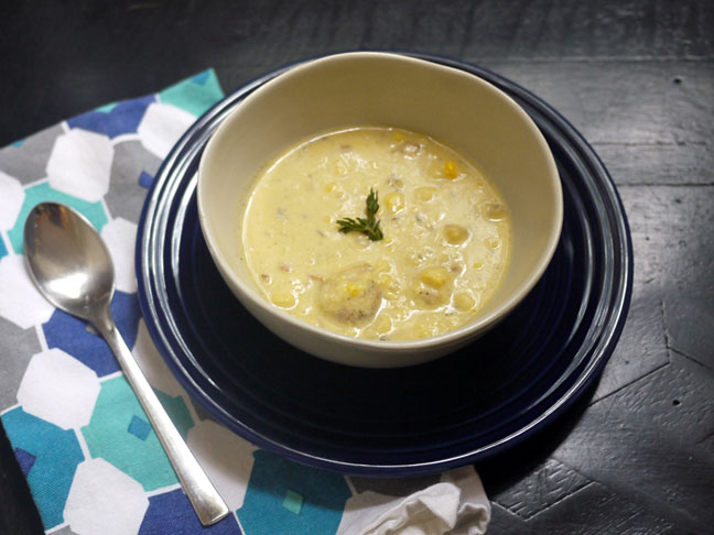 fall corn chowder soup