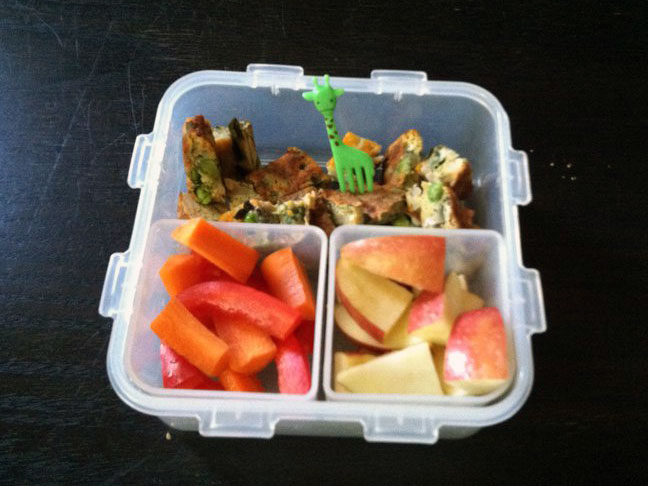 lunch box packed lunch school lunch frittata eggs