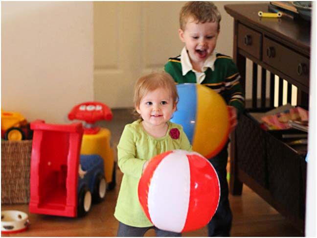 Indoor Fun: Taming Restlessness With Beach Balls