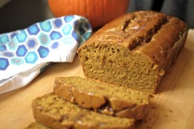 Fall Spice Pumpkin Bread Caramel Glaze