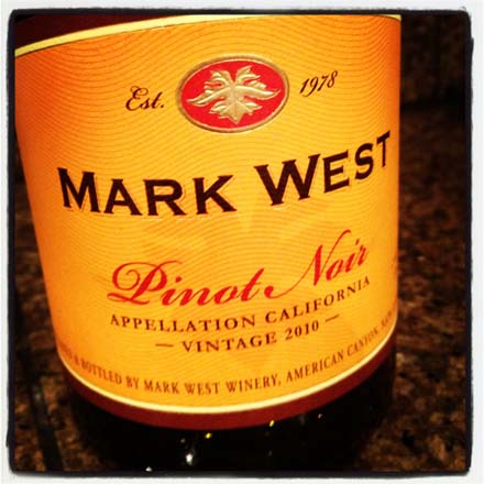 instagram photo of Mark West's 2010 Pinot Noir