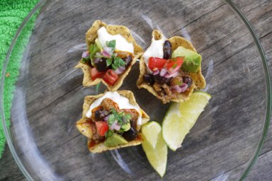 Beef and Bean Taco Bites