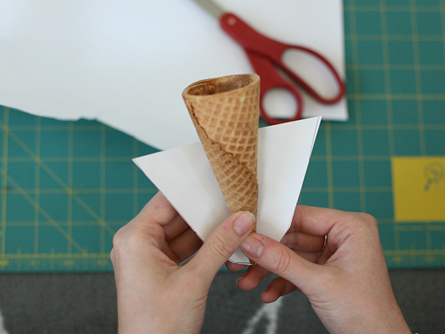 ice cream cone wrapper
