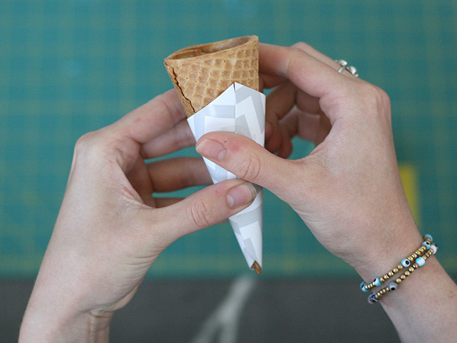 ice cream cone wrapper