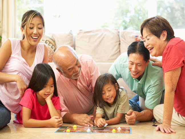 family playing games