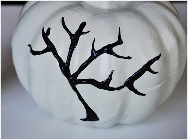 DIY Halloween Craft: Puffy Paint Pumpkin Step 4