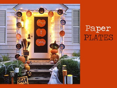 Fall Door Decor - Paper Plates