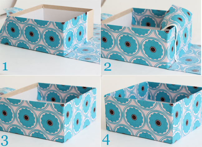 DIY Decor: Fabric Covered Storage Boxes - Steps 5 - 8
