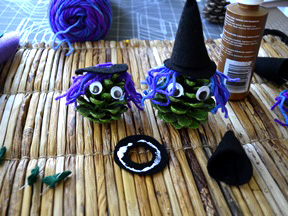 Pinecone Witch Kid Craft - Step 11