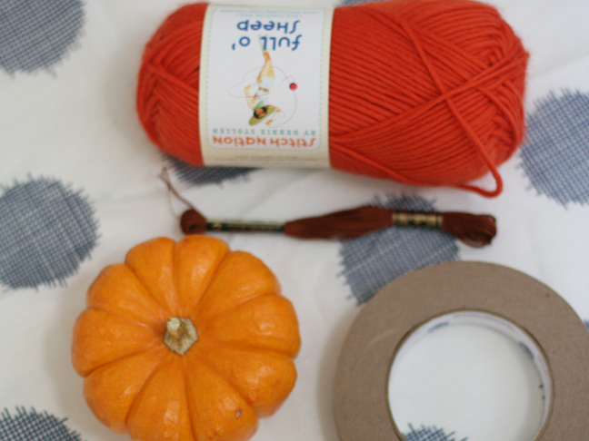 Thanksgiving Yarn Pumpkins DIY Craft - Supplies