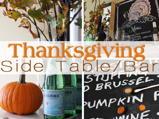 Thanksgiving Side Table DIY