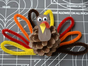 Pinecone Turkey DIY Craft - Step 10