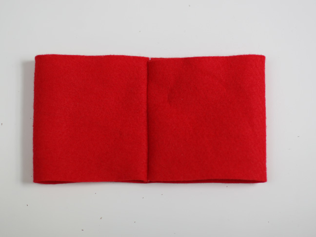 Christmas Red Felt Bow Craft - Step 4