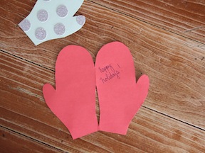 Mitten Holiday Cards - Step 10