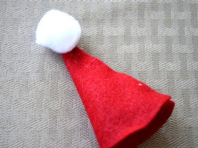Santa Pinecone Ornament Craft - Step 6