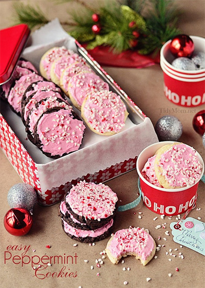 Christmas Cookies - Peppermint Buttercream Cookies