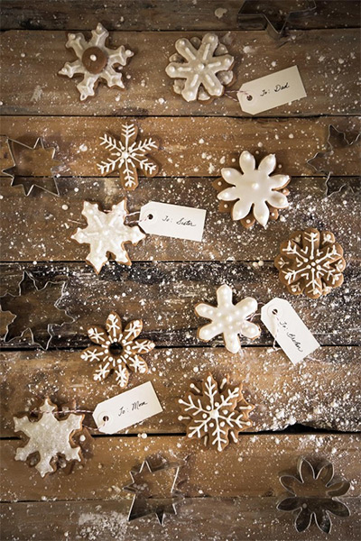 Christmas Cookies - Gingerbread Snowflakes