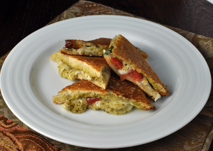 Mini Caprese Paninis Appetizer