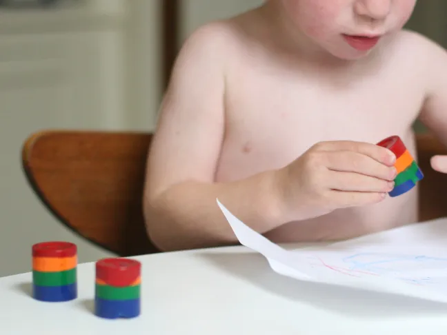 DIY Rainbow Crayons