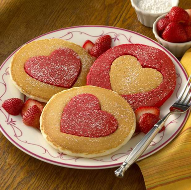 Heart-Shaped Pancakes