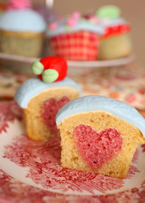 Hidden Heart Cupcakes