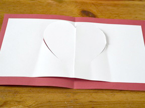 Homemade Heart Pop-Up Card Craft - Step 6