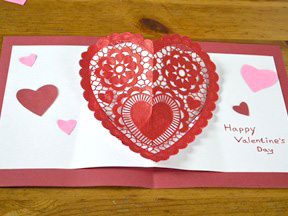 Homemade Heart Pop-Up Card Craft - Step 10