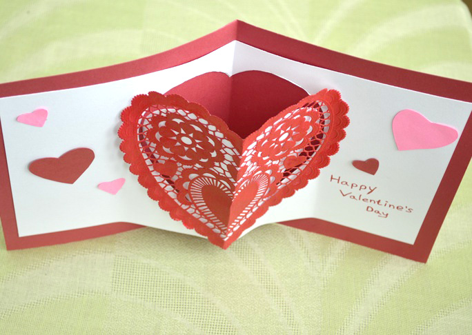 Homemade Heart Pop-Up Card Craft Final