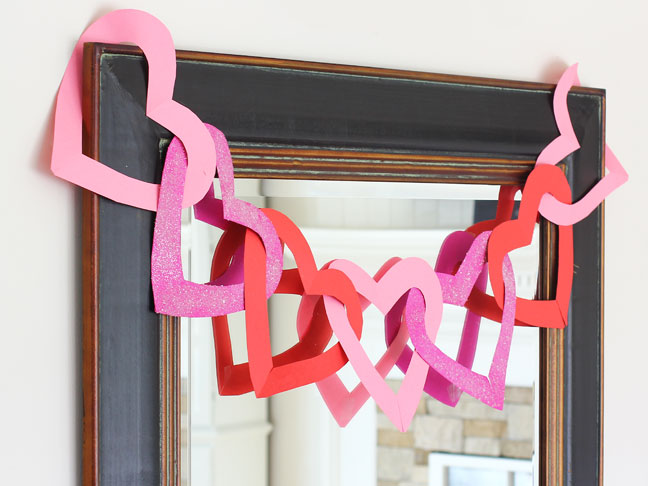 DIY Paper Hearts Banner