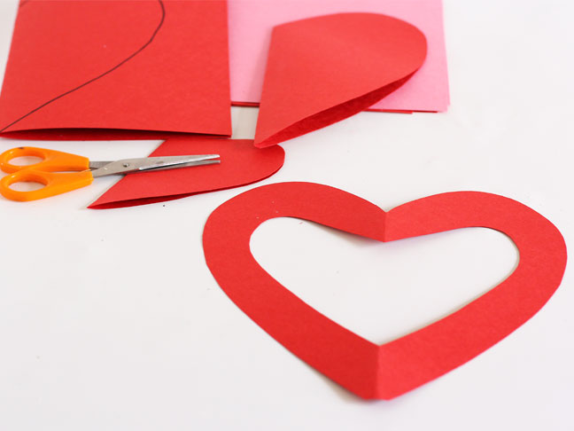 Valentine's Day Paper Heart Garland Craft