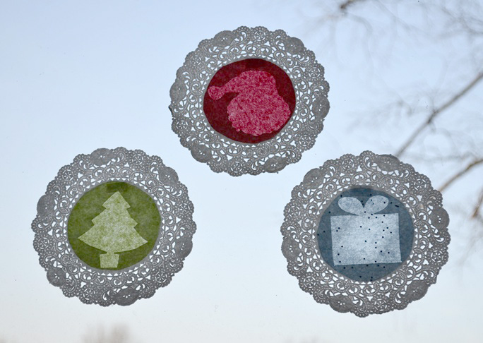 Stained "Glass" Doily Craft