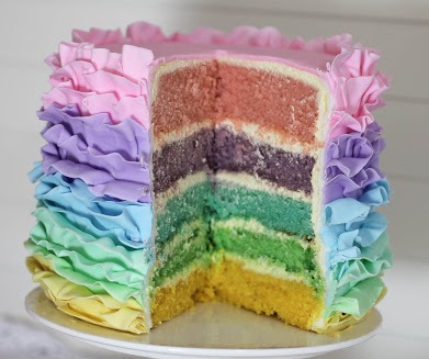 Easter Layer Ruffle Cake