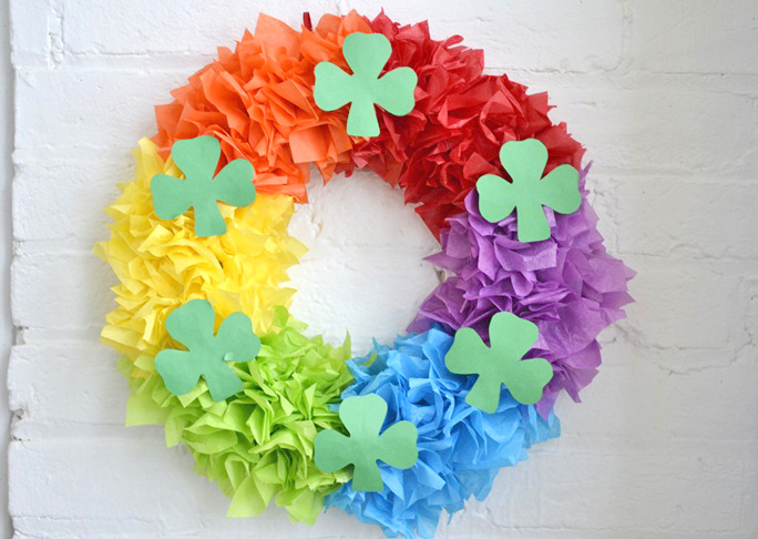 Rainbow Wreath DIY