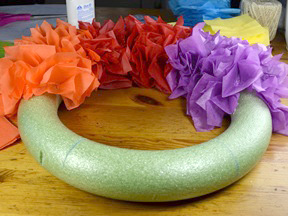 Rainbow Wreath Craft - Step 6